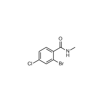 2-溴-4-氯-N-甲基苯甲酰胺结构式