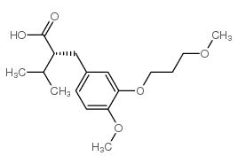 (ar)-4-甲氧基-3-(3-甲氧基丙氧基)-a-(1-甲基乙基)-苯丙酸结构式