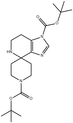 di-tert-butyl 6,7-dihydro-1'H-spiro[imidazo[4,5-c]pyridine-4,4'-piperidine]-1,1'(5H)-dicarboxylate Structure