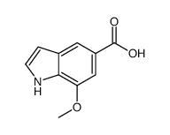 7-Methoxy-1H-indole-5-carboxylic acid结构式