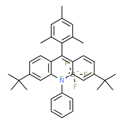 3,6-Di-tert-butyl-9-mesityl-10-phenylacridin-10-ium tetrafluoroborate Structure
