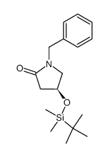 (S)-N-benzyl-4-tert-butyldimethylsilyloxy-pyrrolidin-2-one Structure