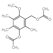 Benzenemethanol,3-(acetyloxy)-6-methoxy-2,4,5-trimethyl-, 1-acetate Structure