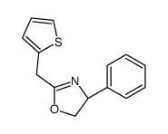 (4R)-4-phenyl-2-(thiophen-2-ylmethyl)-4,5-dihydro-1,3-oxazole结构式