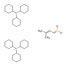 Dichloro(3-methyl-2-butenylidene)bis(tricyclohexylphosphine)ruthenium(II) picture