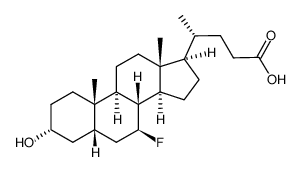 7-beta-fluoro-Lithocholic acid Structure