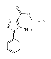 5-氨基-1-苯基-1H-1,2,3-噻唑-4-羧酸乙酯结构式