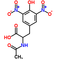 N-乙酰-3,5-二硝基-L-酪氨酸结构式