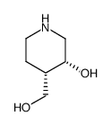 顺-4-(羟甲基)哌啶-3-醇结构式