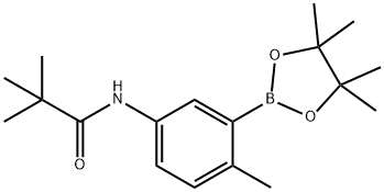 2-甲基-5-新戊酰胺基苯硼酸频哪醇酯结构式