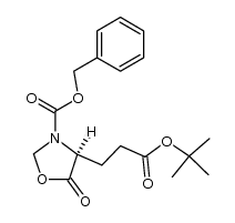 4(S)-(2-tert-butoxycarbonylethyl)-5-oxo-oxazolidine 3-carboxylic acid benzyl ester结构式