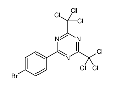 2-(4-bromophenyl)-4,6-bis(trichloromethyl)-1,3,5-triazine Structure