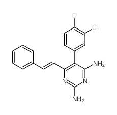 2,4-Pyrimidinediamine,5-(3,4-dichlorophenyl)-6-(2-phenylethenyl)- Structure
