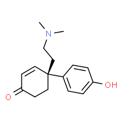 (S)-4-[2-(Dimethylamino)ethyl]-4-(4-hydroxyphenyl)-2-cyclohexen-1-one结构式