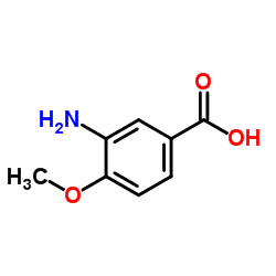 3-氨基-4-甲氧基苯甲酸结构式