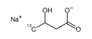 3-Hydroxybutyric acid-13C4 sodium Structure