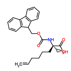 (R)-N-Fmoc-2-(5'-pentenyl)alanine结构式