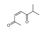 3-Heptene-2,5-dione, 6-methyl-, (3Z)- (9CI)结构式