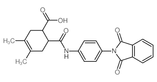 6-[[4-(1,3-dioxoisoindol-2-yl)phenyl]carbamoyl]-3,4-dimethylcyclohex-3-ene-1-carboxylic acid结构式