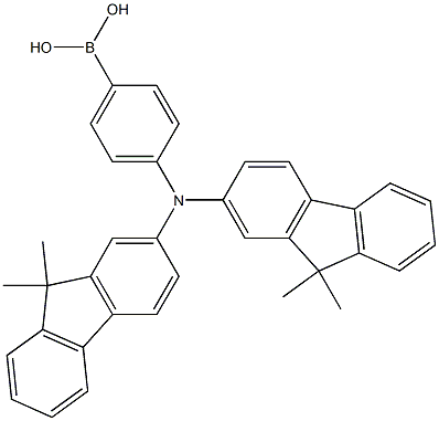 (4-(bis(9,9-dimethyl-9H-fluoren-2-yl)amino)phenyl)boronic acid结构式