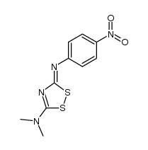 (5-dimethylamino-[1,2,4]dithiazol-3-ylidene)-(4-nitro-phenyl)-amine结构式