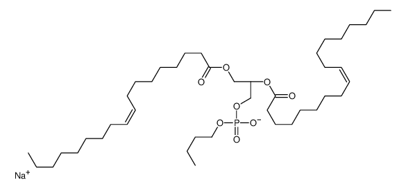 sodium,[(2R)-2,3-bis[[(Z)-octadec-9-enoyl]oxy]propyl] butyl phosphate Structure