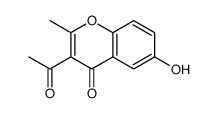 3-acetyl-6-hydroxy-2-methylchromen-4-one Structure