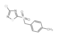 3-氯-5-(4-甲基苄基磺酰基)-1,2,4-噻二唑结构式