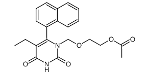 1-((2-acetoxyethoxy)-methyl)-5-ethyl-6-(naphth-1-yl)-uracil结构式