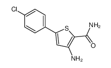 3-AMINO-5-(4-CHLOROPHENYL)THIOPHENE-2-CARBOXAMIDE结构式