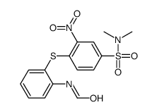 N-[2-[4-(dimethylsulfamoyl)-2-nitrophenyl]sulfanylphenyl]formamide Structure
