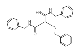 N-benzyl-2-(N-benzylcarbamimidoyl)-2-phenyldiazenyl-acetamide结构式