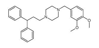 1-[(3,4-dimethoxyphenyl)methyl]-4-(3,3-diphenylpropyl)piperazine Structure