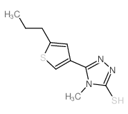 4-甲基-5-(5-丙基噻吩-3-基)-4H-1,2,4-噻唑-3-硫醇结构式