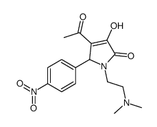 3-acetyl-1-[2-(dimethylamino)ethyl]-4-hydroxy-2-(4-nitrophenyl)-2H-pyrrol-5-one结构式