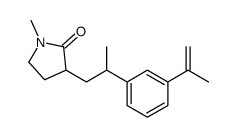 1-methyl-3-[2-(3-prop-1-en-2-ylphenyl)propyl]pyrrolidin-2-one结构式
