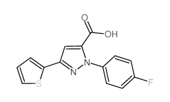 2-(4-氟苯基)-5-噻吩-2-基-2H-吡唑-3-羧酸图片
