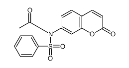 N-(benzenesulfonyl)-N-(2-oxochromen-7-yl)acetamide结构式