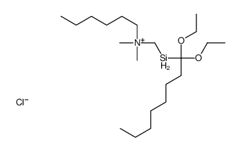 1,1-diethoxyoctylsilylmethyl-hexyl-dimethylazanium,chloride Structure