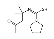 N-(2-methyl-4-oxopentan-2-yl)pyrrolidine-1-carbothioamide结构式