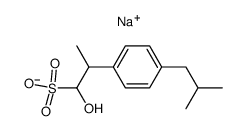sodium 1-hydroxy-2-(4-isobutylphenyl)propane-1-sulfonate Structure