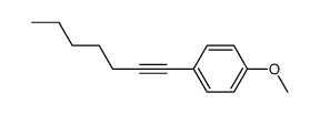 1-(hept-1-yn-1-yl)-4-methoxylbenzene结构式