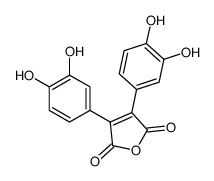 3,4-bis(3,4-dihydroxyphenyl)furan-2,5-dione结构式