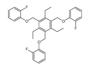 1,3,5-triethyl-2,4,6-tris[(2-fluorophenoxy)methyl]benzene结构式