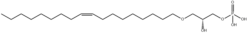 3-(cis-9-octadecen-1-yl)-sn-glycero-1-phosphate (monosodium salt) structure