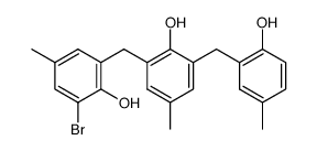 2-(3-bromo-2-hydroxy-5-methyl-benzyl)-6-(2-hydroxy-5-methyl-benzyl)-4-methyl-phenol结构式