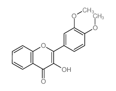 2-(3,4-二甲氧基苯基)-3-羟基-4H-苯并吡喃-4-酮结构式