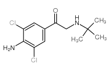 1-(4-氨基-3,5-二氯苯基)-2[(1,1-二甲基乙基)氨基]乙酮结构式