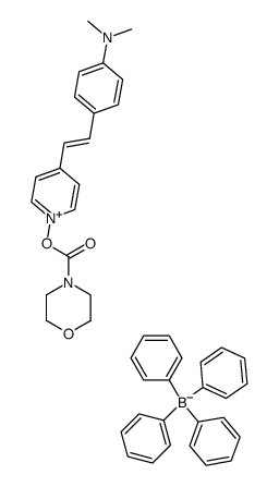 4-(4-(dimethylamino)styryl)-1-((morpholine-4-carbonyl)oxy)pyridin-1-ium tetraphenylborate Structure