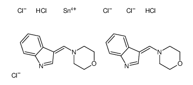 4-(1H-indol-3-ylmethylidene)morpholin-4-ium,tin(4+),hexachloride Structure